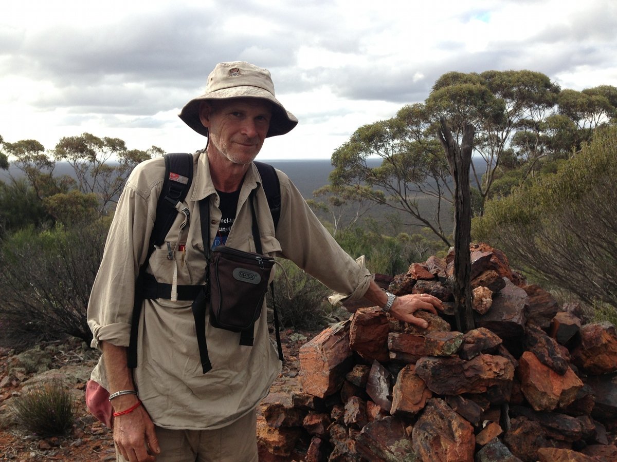 Greg arrives at the top of Bungalbin Hill, the end of his destination, 15 July 2014. - Events held at the Range since 2012