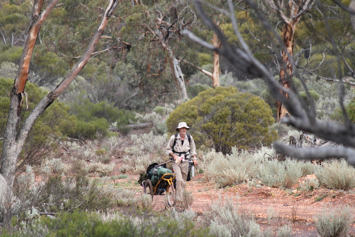 Geg Warburton on last days walk from "Buckland to Bungalbin" on 15 July 2014. - Events held at the Range since 2012